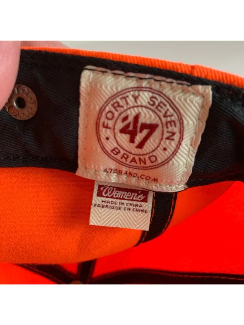 Baltimore Orioles MLB Womens Neon Orange 47 Brand Clean Up Relaxed Fit Hat
